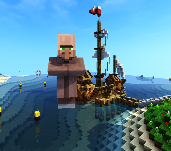 Schwebender Villager